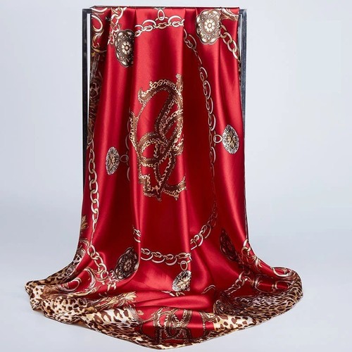 New large women square satin - women,