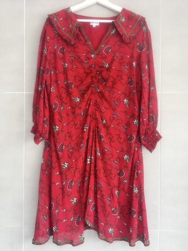 Brora red silk dress long - red,