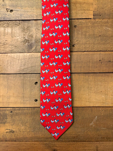 Thomas pink red silk rooster - red,