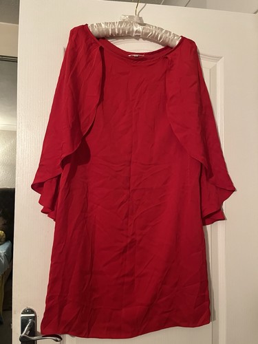 Red silk milly - red, dress