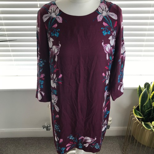 Monsoon burgundy floral silk - monsoon,