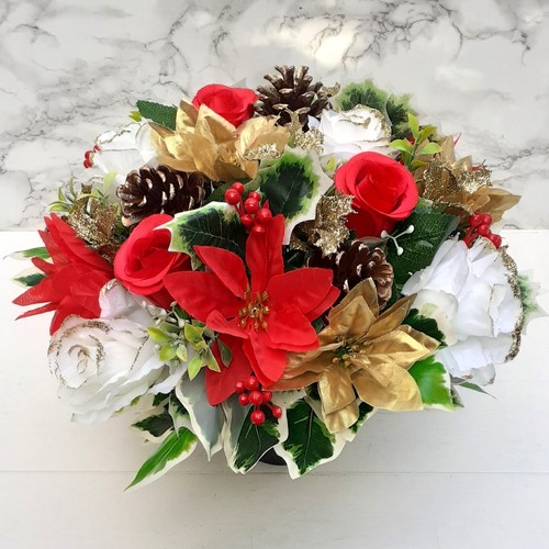 Artificial silk flowers red - artificial,
