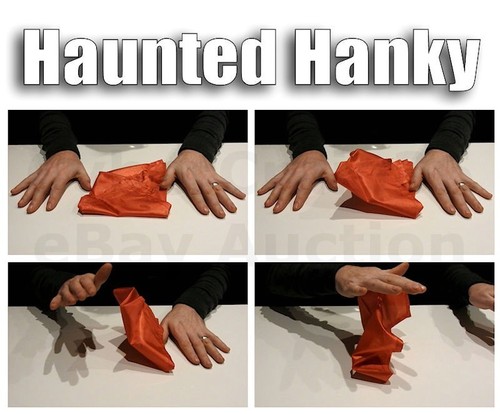Red haunted hanky silk hank - red,