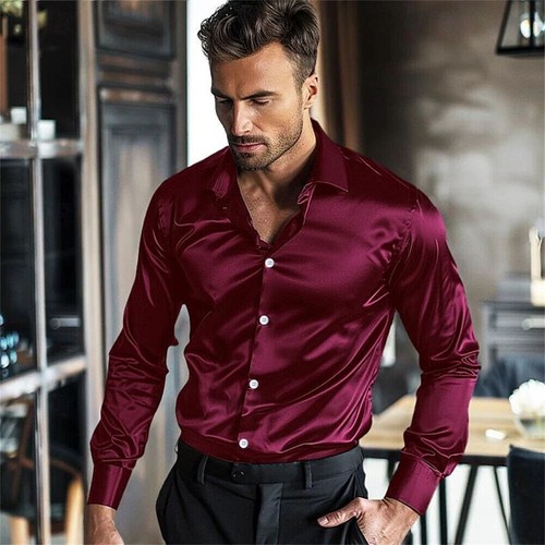 Men silk shirt button - silk, down