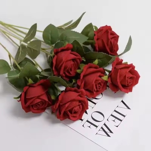 Artificial red rose silk - artificial,
