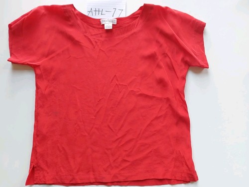 Nordstorm red silk - scoop, neck