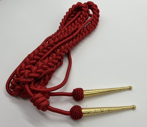 Aiguillette red silk with - aiguillette, in