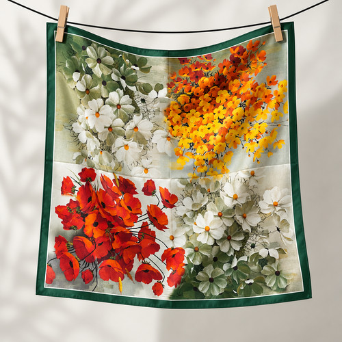 100 silk square scarf 53x53cm - silk,