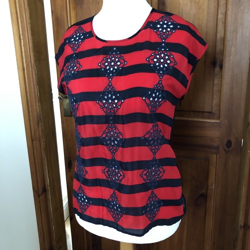 Armani jeans red navy silk - aj,
