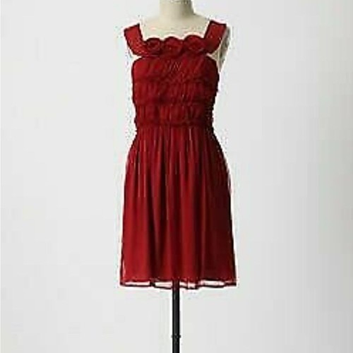 Anthropologie burlapp red - burlapp, silk