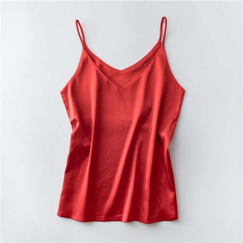 Women satin silk tank - silk, tops