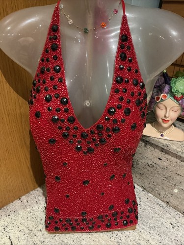 Aftershock bustier red black - aftershock,