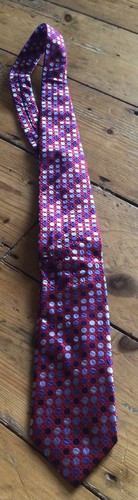 Red silk tie with blue - tie,