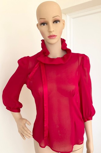 Armani exchange blouse uk8 - uk8, red